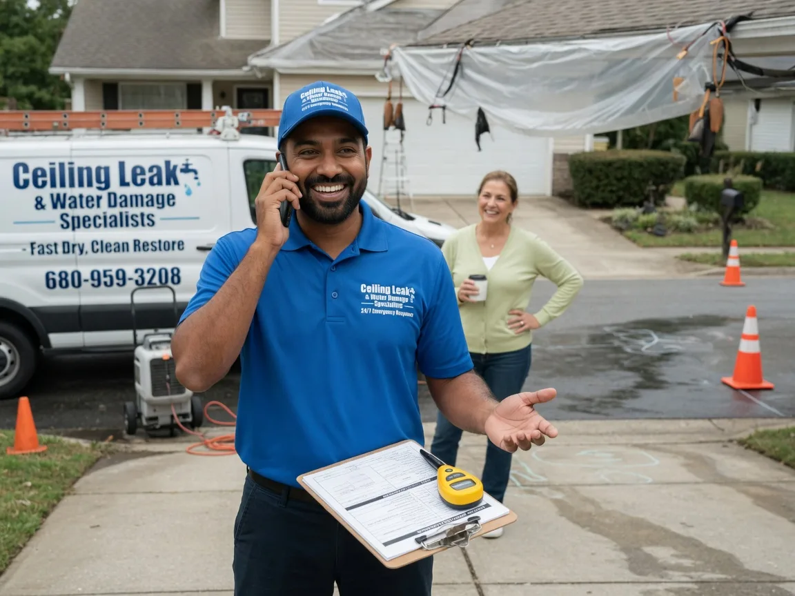 Ceiling Leak Cleanup Meservey, IA FAQs